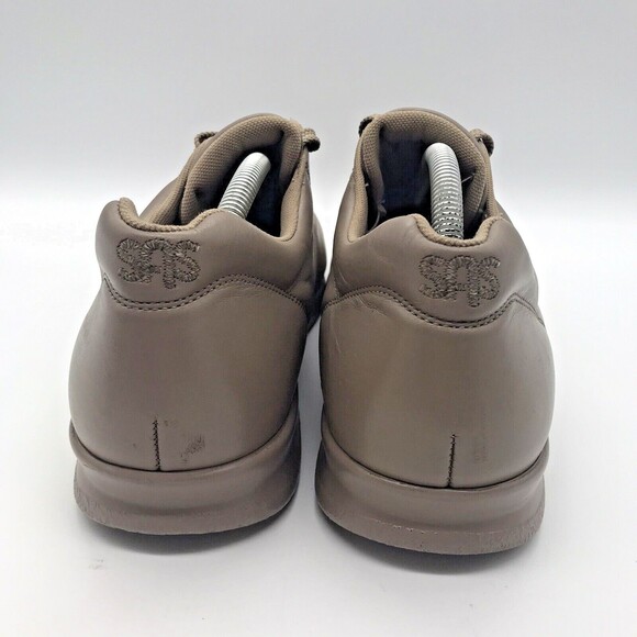 SAS Free Time Taupe Leather Women's 11.5N Shoes Comfy Lace Up Walking Sneakers - Picture 4 of 11
